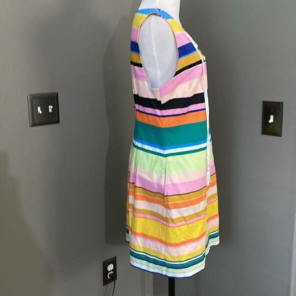 Tracy Reese x Anthropologie Coastal Shift Dress Striped Rainbow - Picture 8 of 13